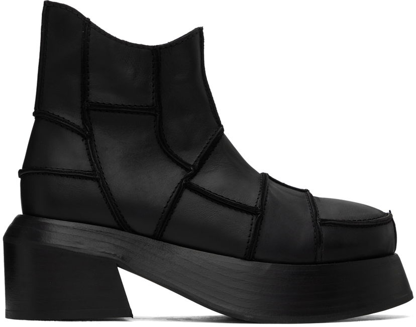 Одяг Eckhaus Latta Eckhaus Latta Patchwork Ankle Boots чорний | FEKLWPTWB99005