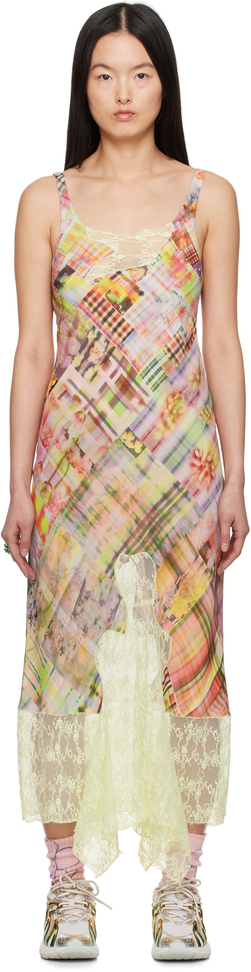 плаття Collina Strada Collina Strada Anemone Print Midi Dress Різнокольоровий | XX4019