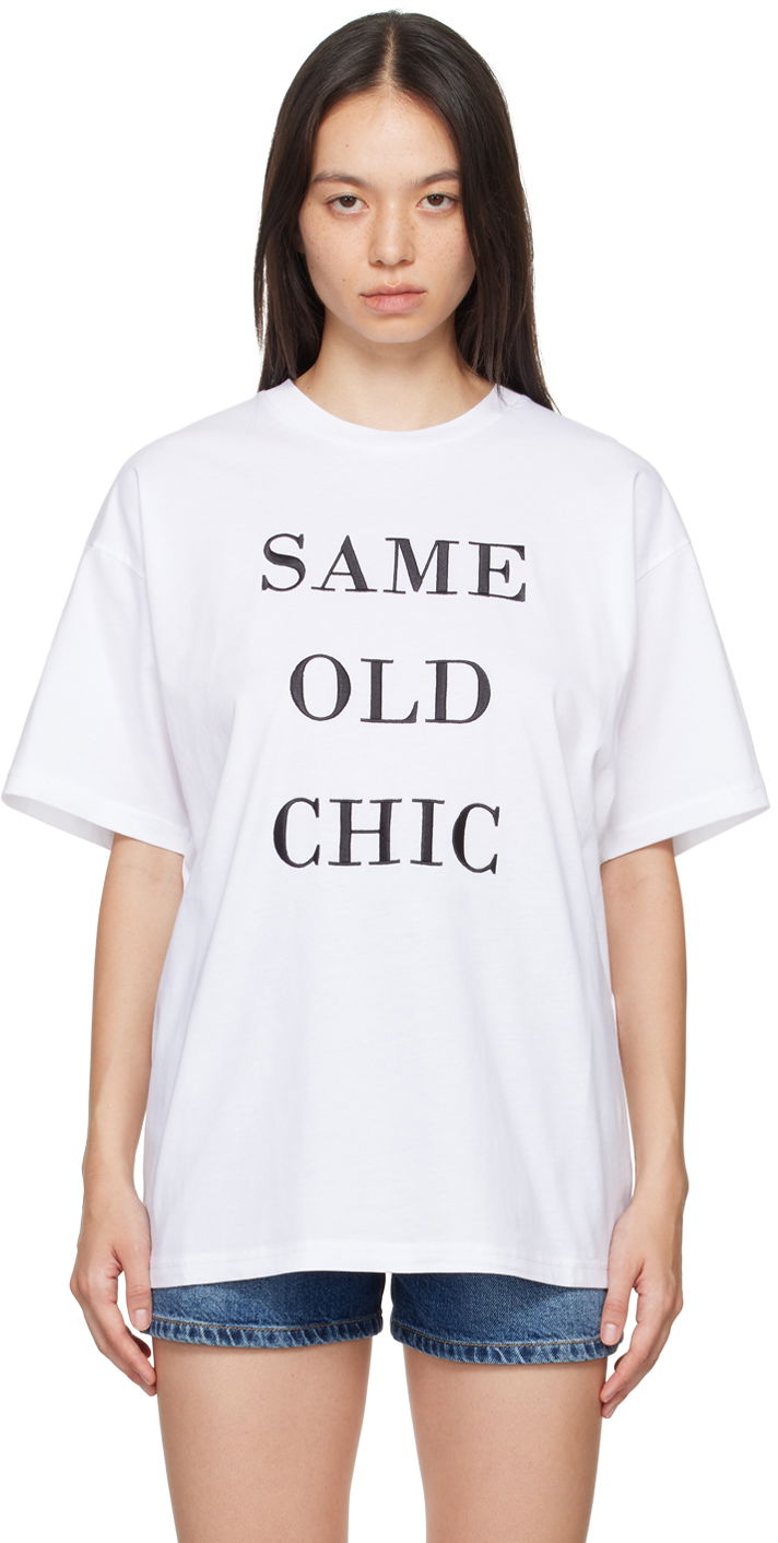 Футболка Moschino 'Same Old Chic' T-Shirt білий | 0710 5541 1001
