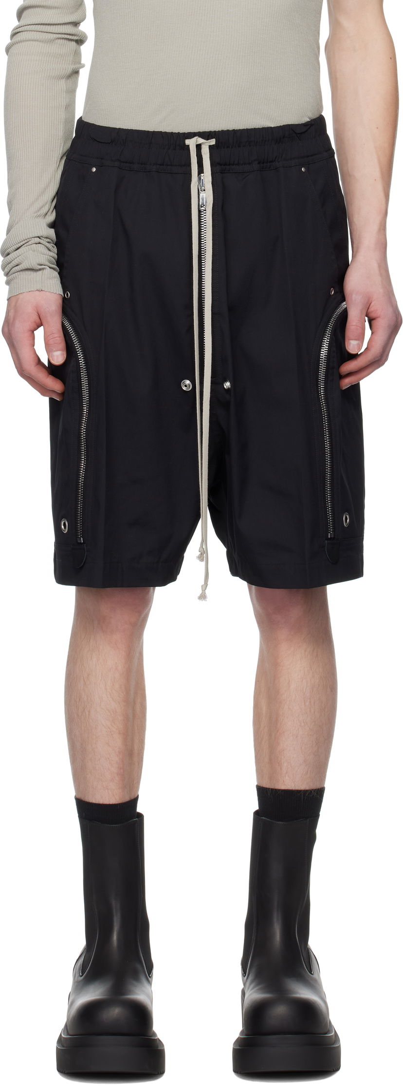 Шорти Rick Owens Rick Owens Hollywood Heavy Bauhaus Bela Shorts чорний | RU01E5392 TE