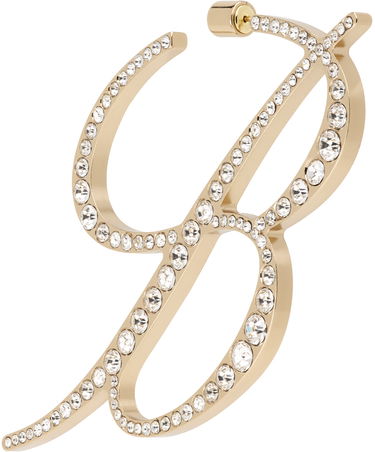 Сережки Blumarine Crystal-Embellished "B" Monogram Single Earring Металік | P444W062A, 1