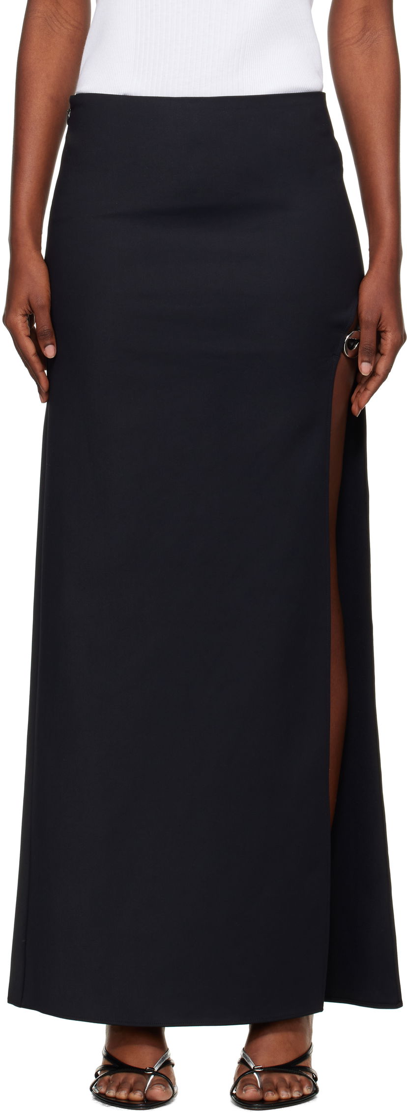 Спідниця Coperni Coperni Garter Belt Maxi Skirt чорний | COPJ100F2043