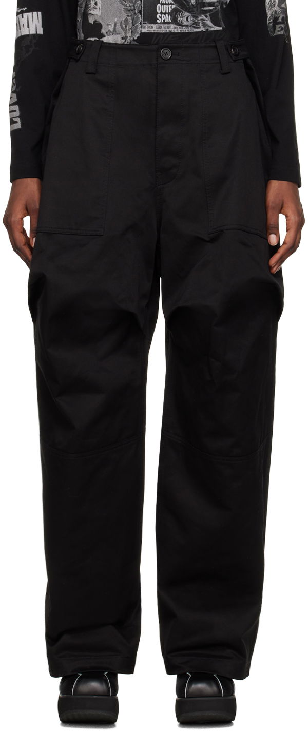 Штани карго We11done We11done Paneled Trousers чорний | WD-PT1-23-238-W-BK