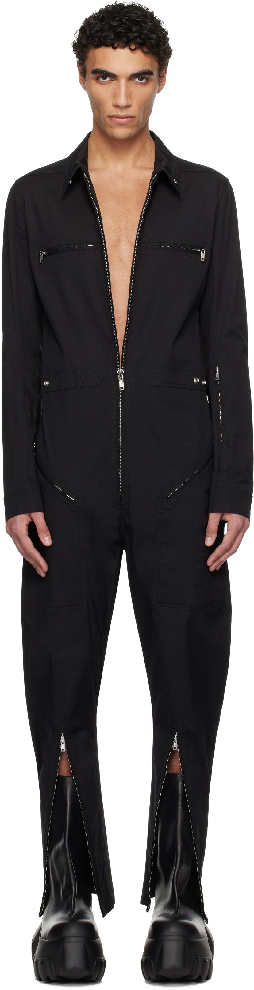 Комбінезон Rick Owens Rick Owens Hollywood Headon Jumpsuit чорний | RU01E5559 TE