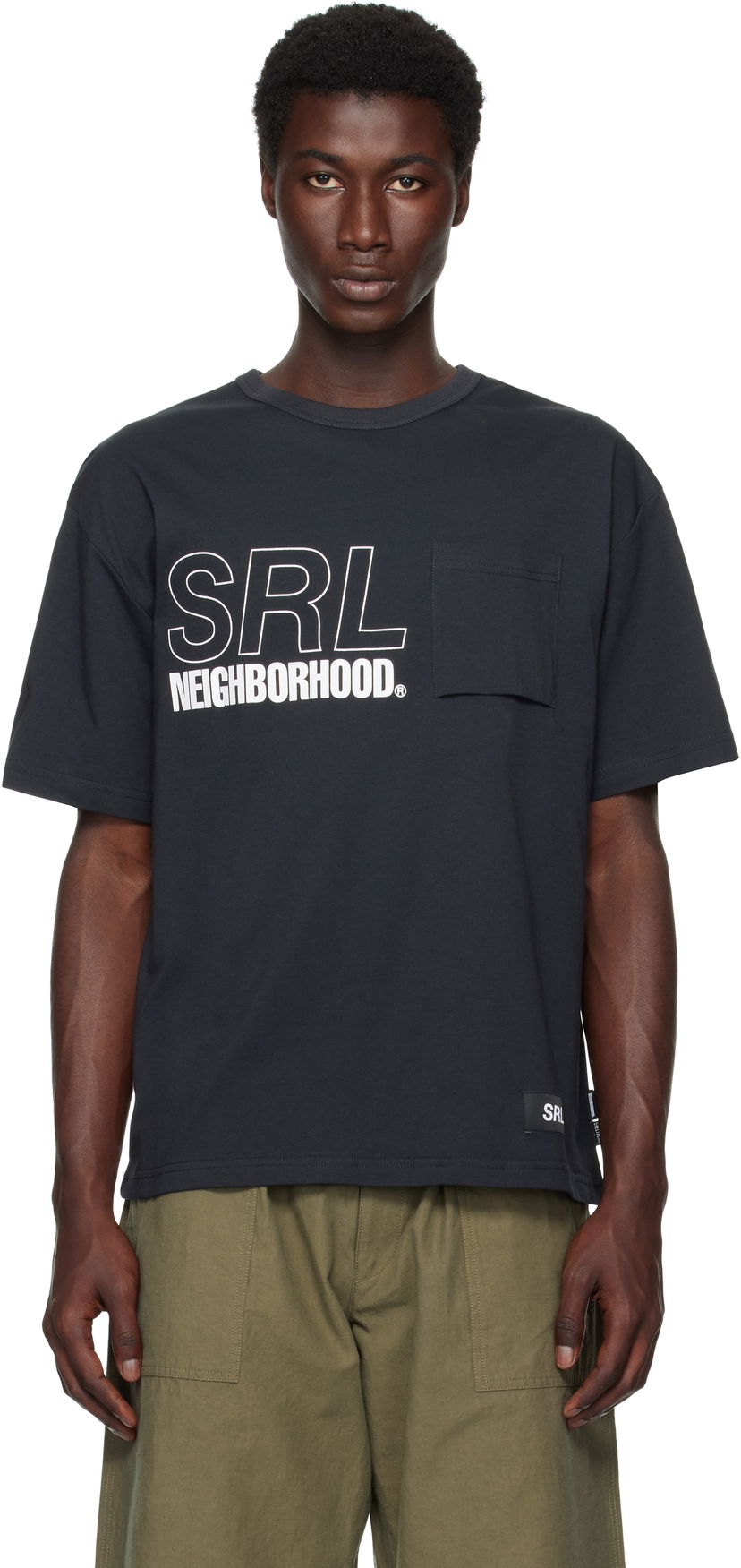 Футболка Neighborhood Neighborhood 'SRL' Sheltech Crewneck Short Sleeve Graphic T-Shirt чорний | 251BWNH-CSM03