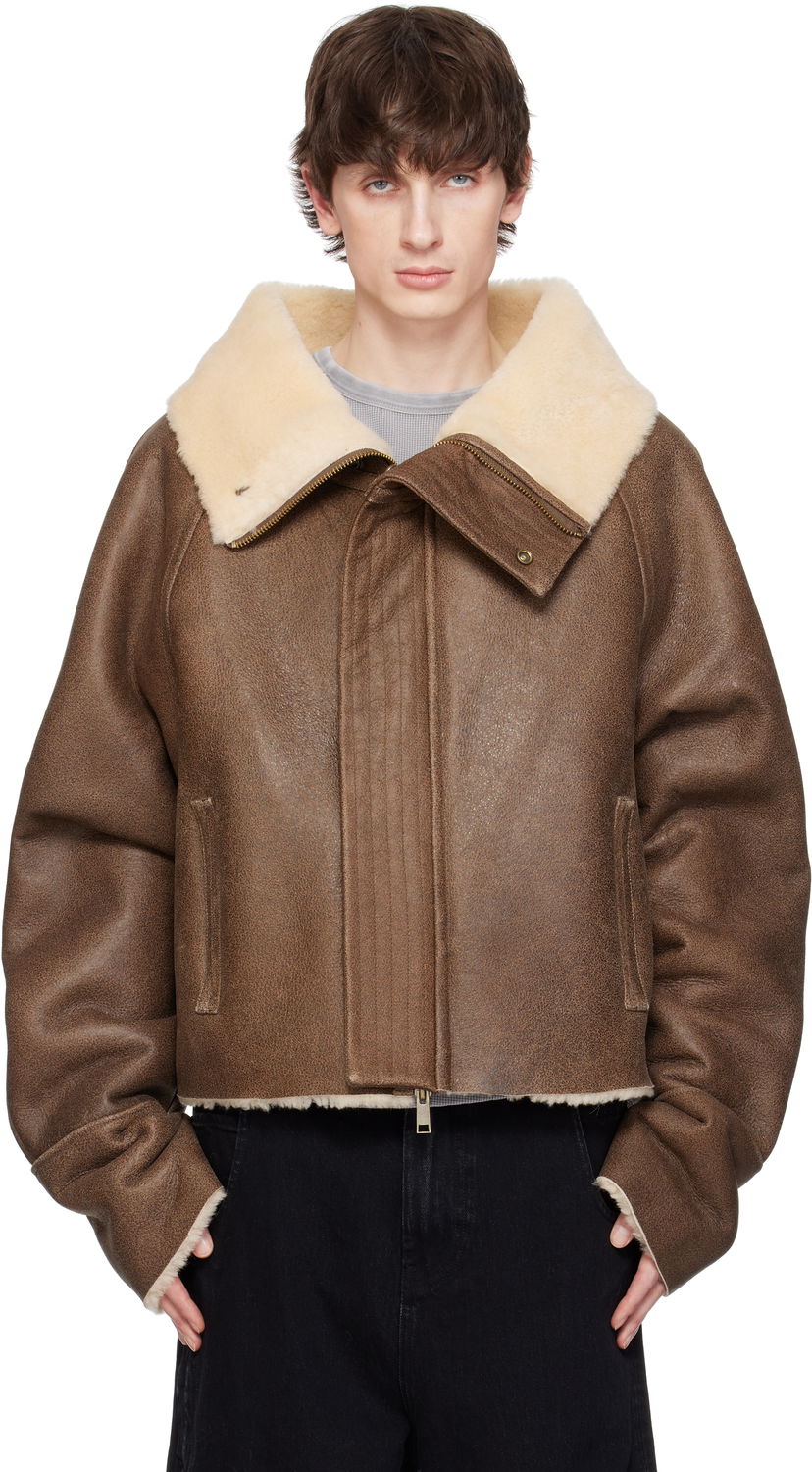 Куртка бомбер Entire Studios Entire Studios Bulk Shearling Jacket Коричневий | ESU-S25-13014-CO