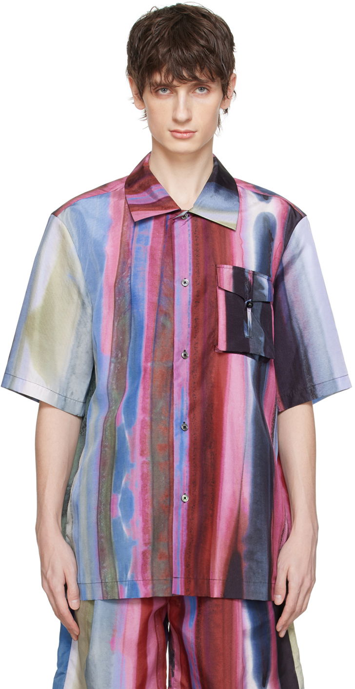 Сорочка Feng Chen Wang Feng Chen Wang Bellows Pocket Short Sleeve Shirt Різнокольоровий | FUS17SR15