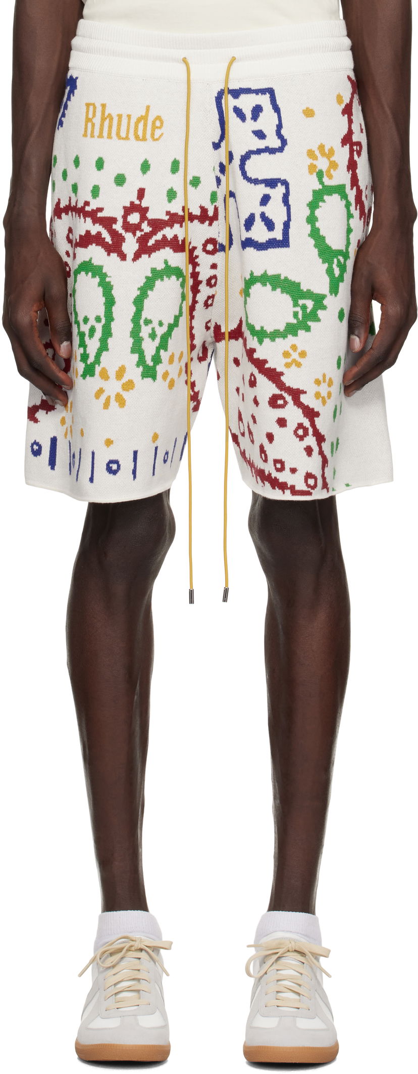 Шорти Rhude Rhude Knit Bandana Shorts білий | RHPS25SH01472