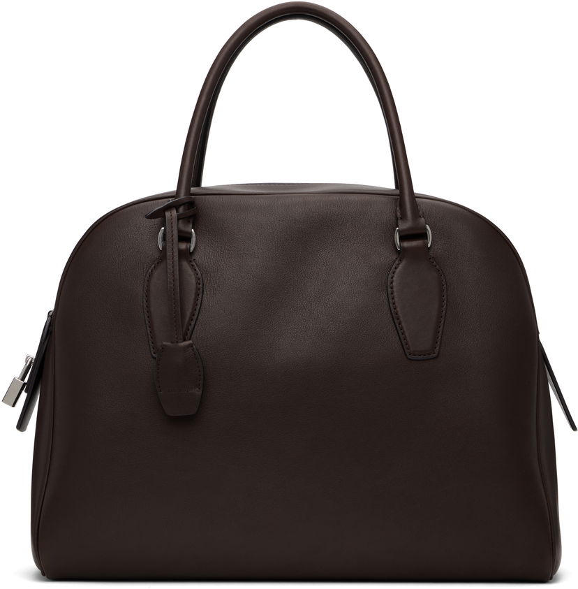 Дорожня сумка The Row The Row India 12.00 Leather Handbag Коричневий | W1595-L72