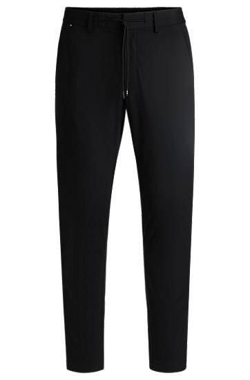 Штани BOSS Slim-Fit Performance-Stretch Jersey Trousers чорний | 50502477