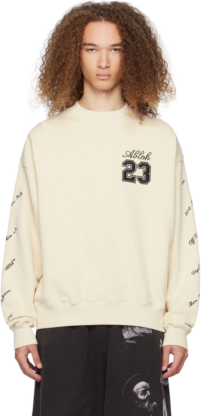 Світшоти Off-White '23' Skate Sweatshirt бежевий | OMBA054S24FLE0090310
