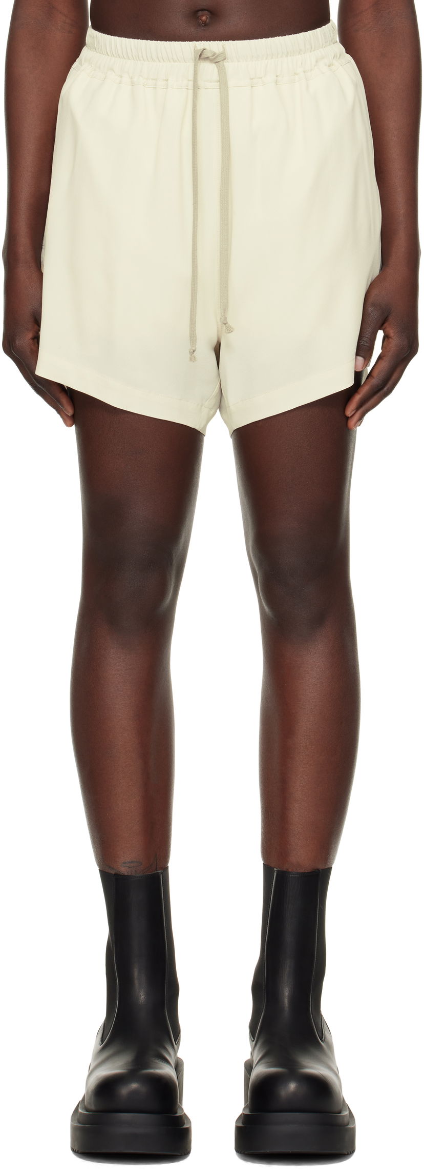 Шорти Rick Owens Rick Owens Hollywood Boxers Shorts бежевий | RP01E7351 CC