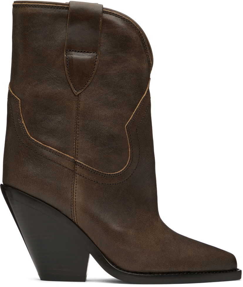 Одяг ISABEL MARANT Isabel Marant Leyane Ankle Boots Коричневий | 24HBO0004FA-B4A23S