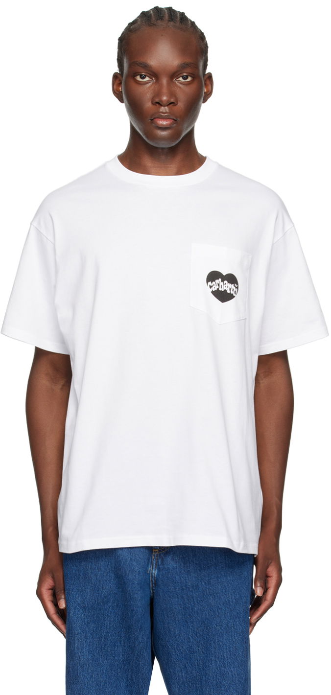 Футболка Carhartt WIP Amour Pocket T-Shirt білий | I033675