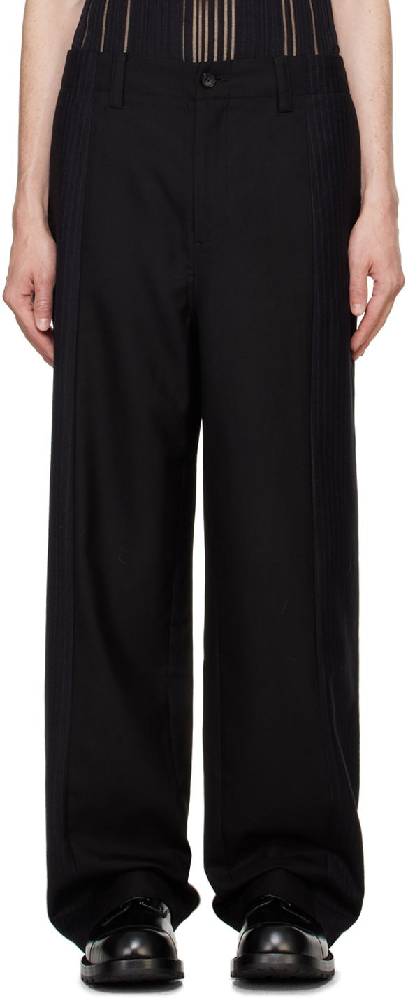 Штани Feng Chen Wang Feng Chen Wang Deconstructed Patchwork Trousers чорний | FUF18TR05