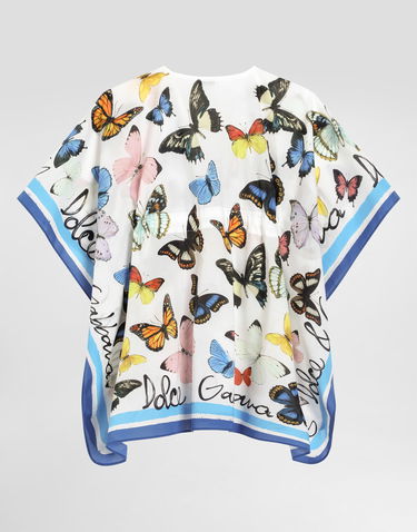 плаття Dolce & Gabbana Dolce & Gabbana Butterfly Print Batiste Caftan білий | LB7A14FI5KTHB5KB, 1
