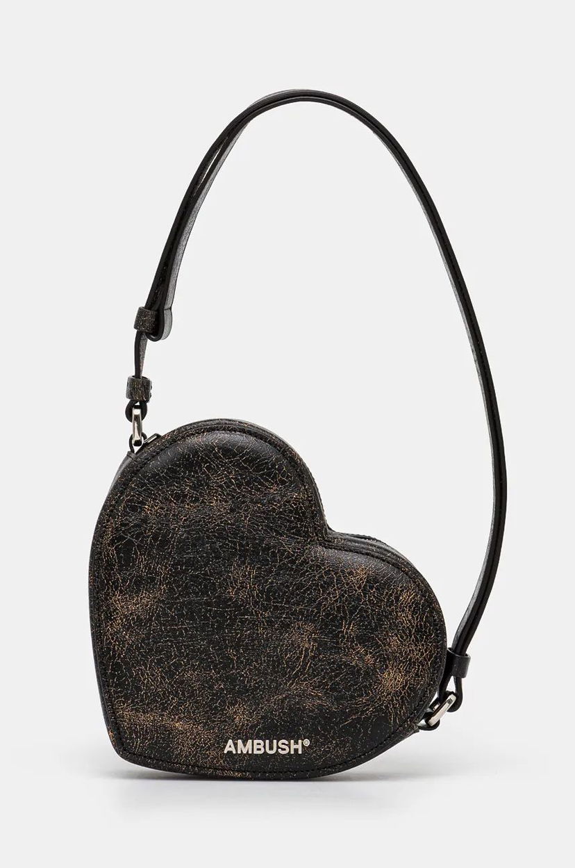 Сумка Ambush Crackle Heart Shoulder Bag чорний | BWNN006F24LEA0011000
