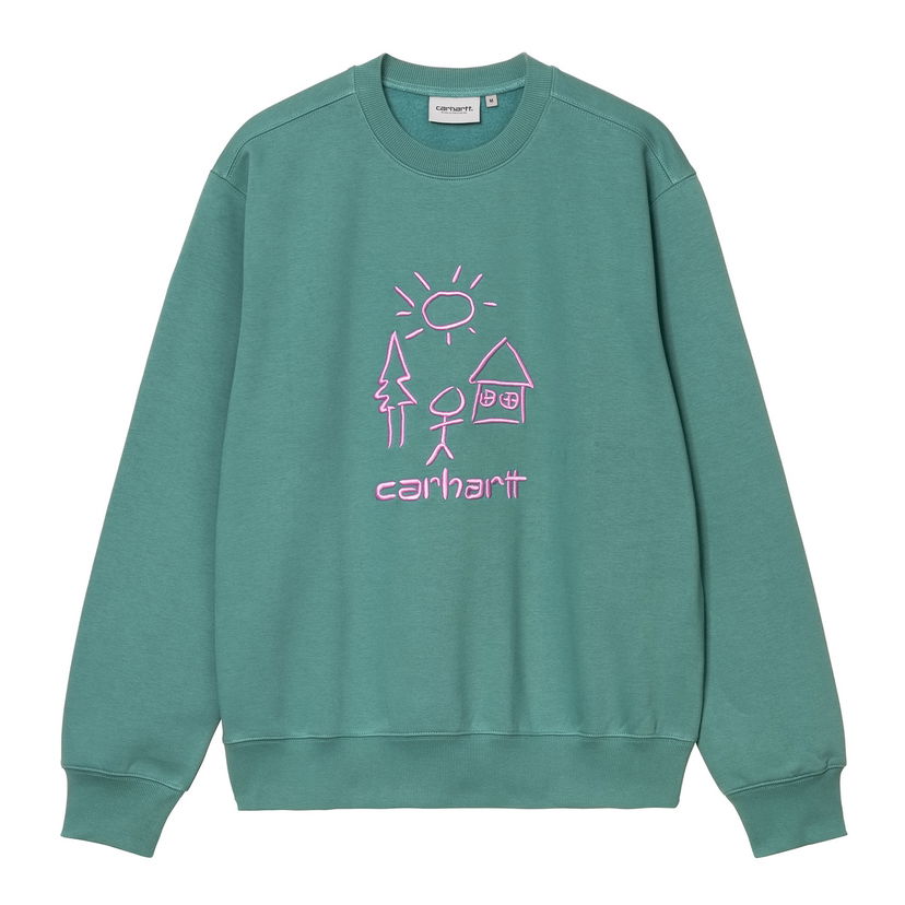 Cветр Carhartt WIP Carhartt WIP Masterpiece Sweatshirt Зелений | I035199_9