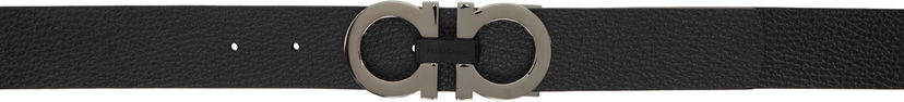 Ремені FERRAGAMO Reversible Gancini Belt чорний | 476361