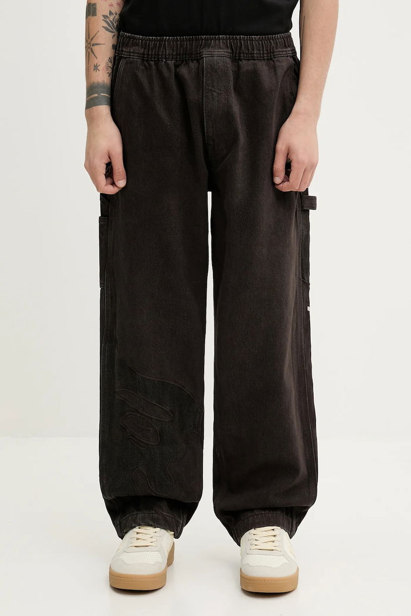 Штани карго AAPE by A Bathing Ape AAPE Main Loose Fit Jeans чорний | AAPPTMB634XAN