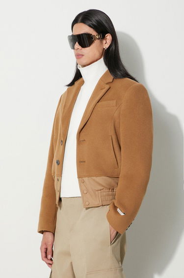 Куртка бомбер ADER ERROR Aviat Cropped Wool Blazer бежевий | BMADFWBZ0102, 3