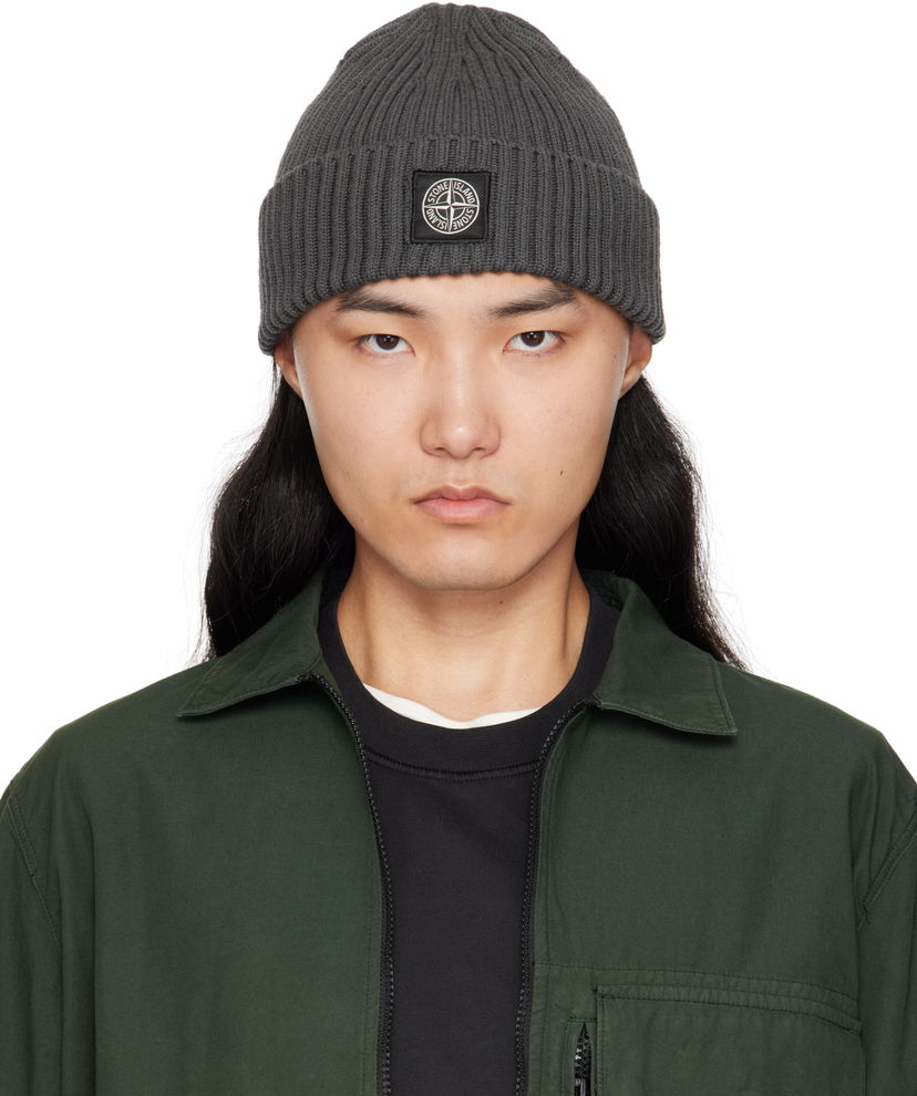 Шапка Stone Island Stone Island Full Rib RWS Wool Beanie Сірий | K2S15 N100002 S00C3