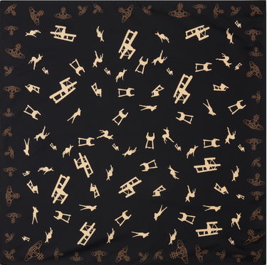 Шарф Vivienne Westwood Vivienne Westwood Deer Chair Print Square Scarf чорний | 8103014X-W014E-, 0
