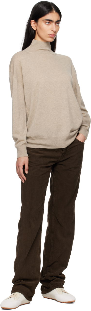 Cветр The Row The Row Jabari Turtleneck Sweater бежевий | 8664-Y751, 4