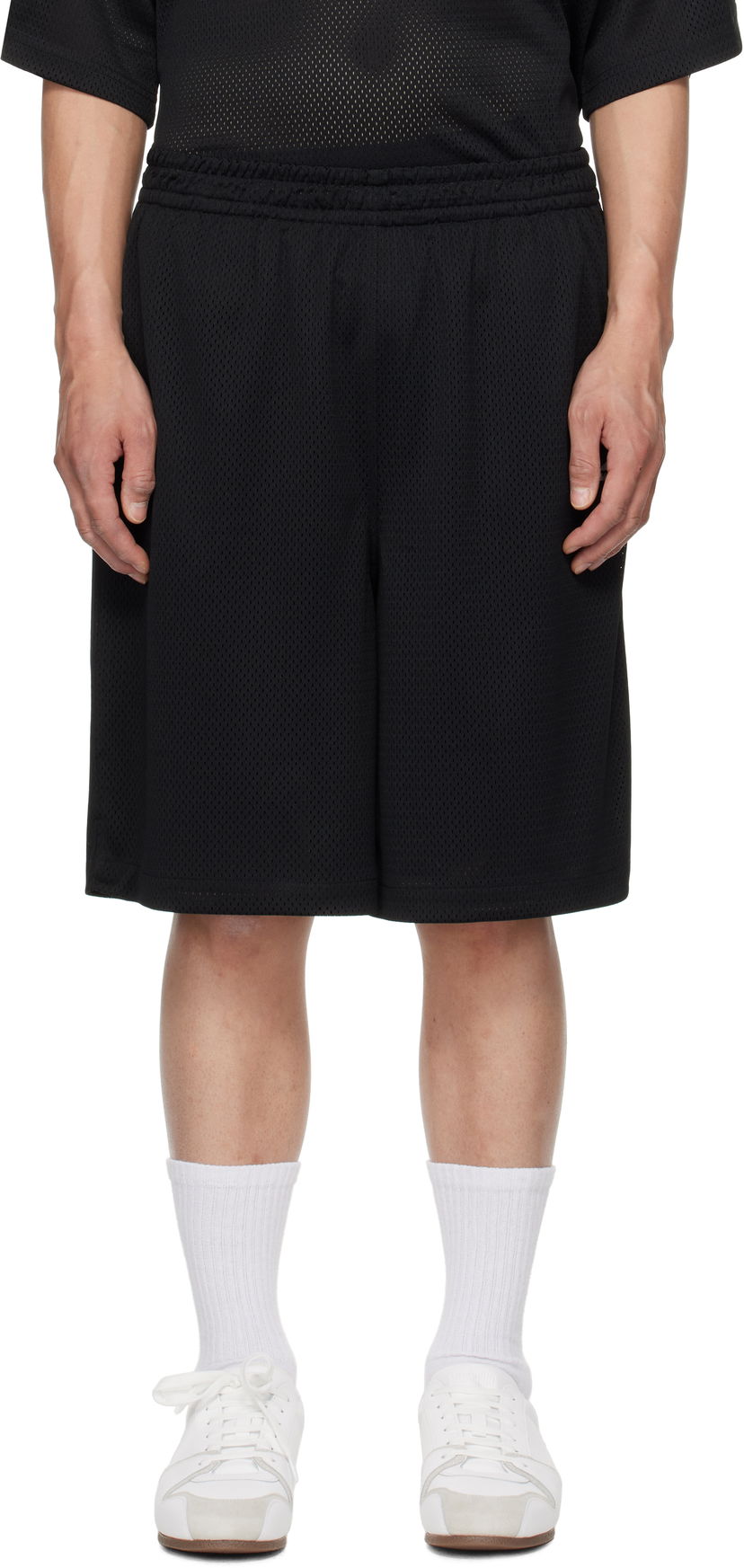 Шорти Alexander Wang Alexander Wang Athletic Mesh Logo Basketball Shorts чорний | UCC2254115
