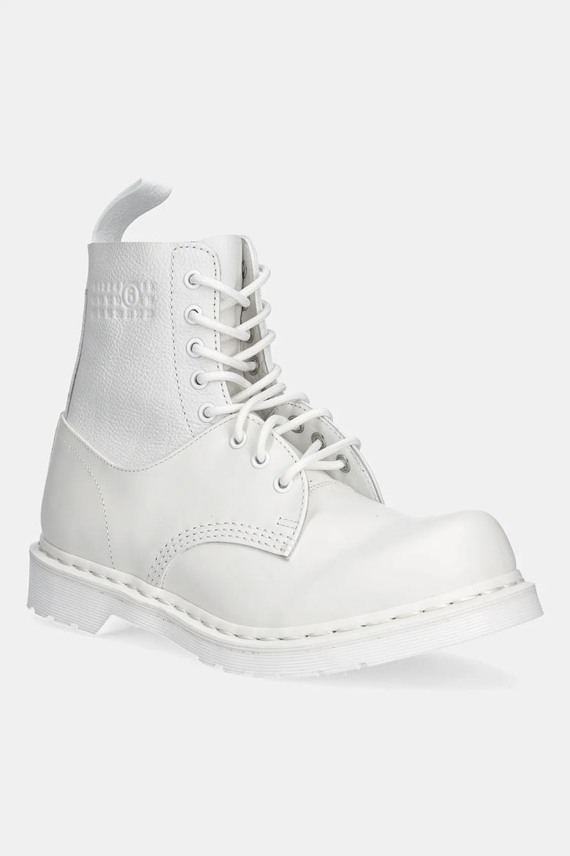 Кросівки та взуття Maison Margiela MM6 Maison Margiela Leather Boots білий | SH3WU0013.P7006.HB009