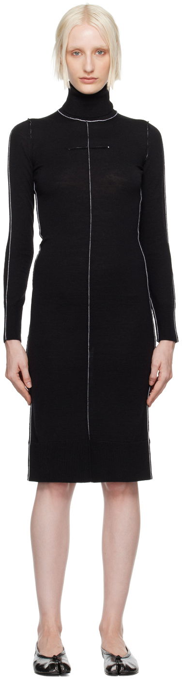 плаття Maison Margiela MM6 Black Turtleneck Midi Dress чорний | S52DG0019 M13037