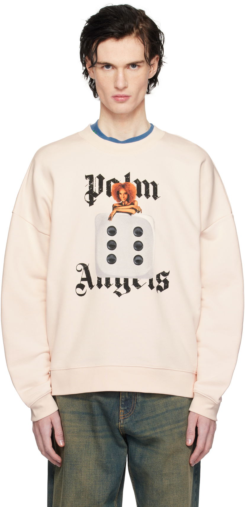 Світшоти Palm Angels Holly Pin Up Graphic Sweatshirt Рожевий | PMBA080S25FLE0033C10