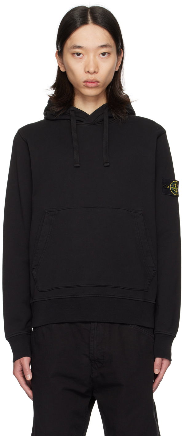 Світшоти Stone Island Black Patch Hoodie чорний | 811564151