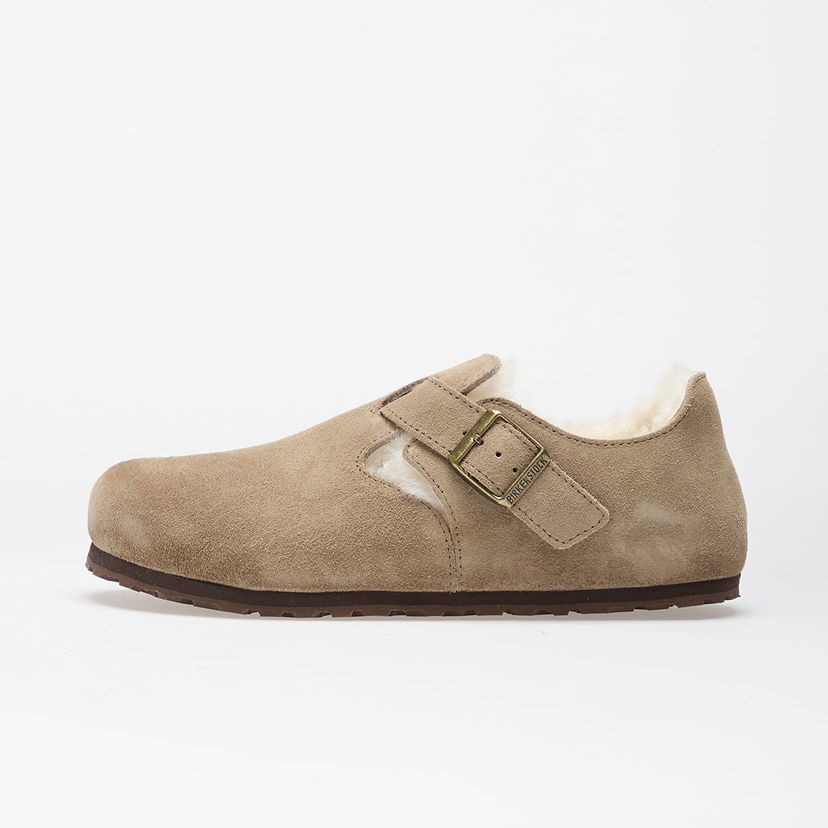 Кросівки та взуття Birkenstock Birkenstock London Shearling Suede Leather бежевий | 1028470