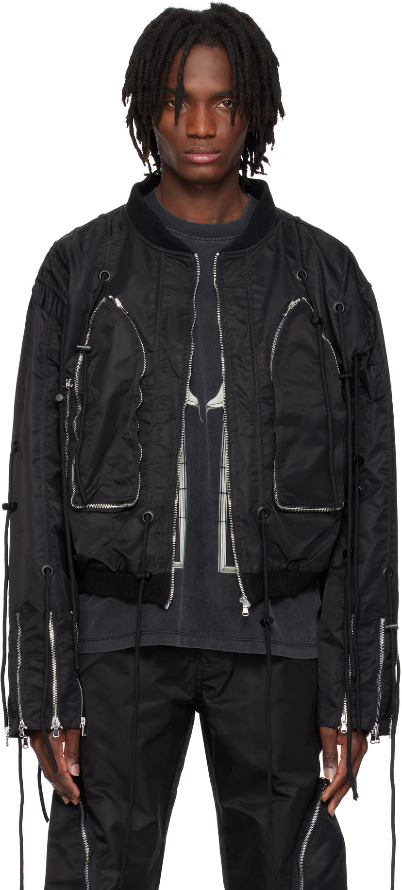 Куртка бомбер Who Decides War Who Decides War String Theory Bomber Jacket чорний | 1131410002SS25