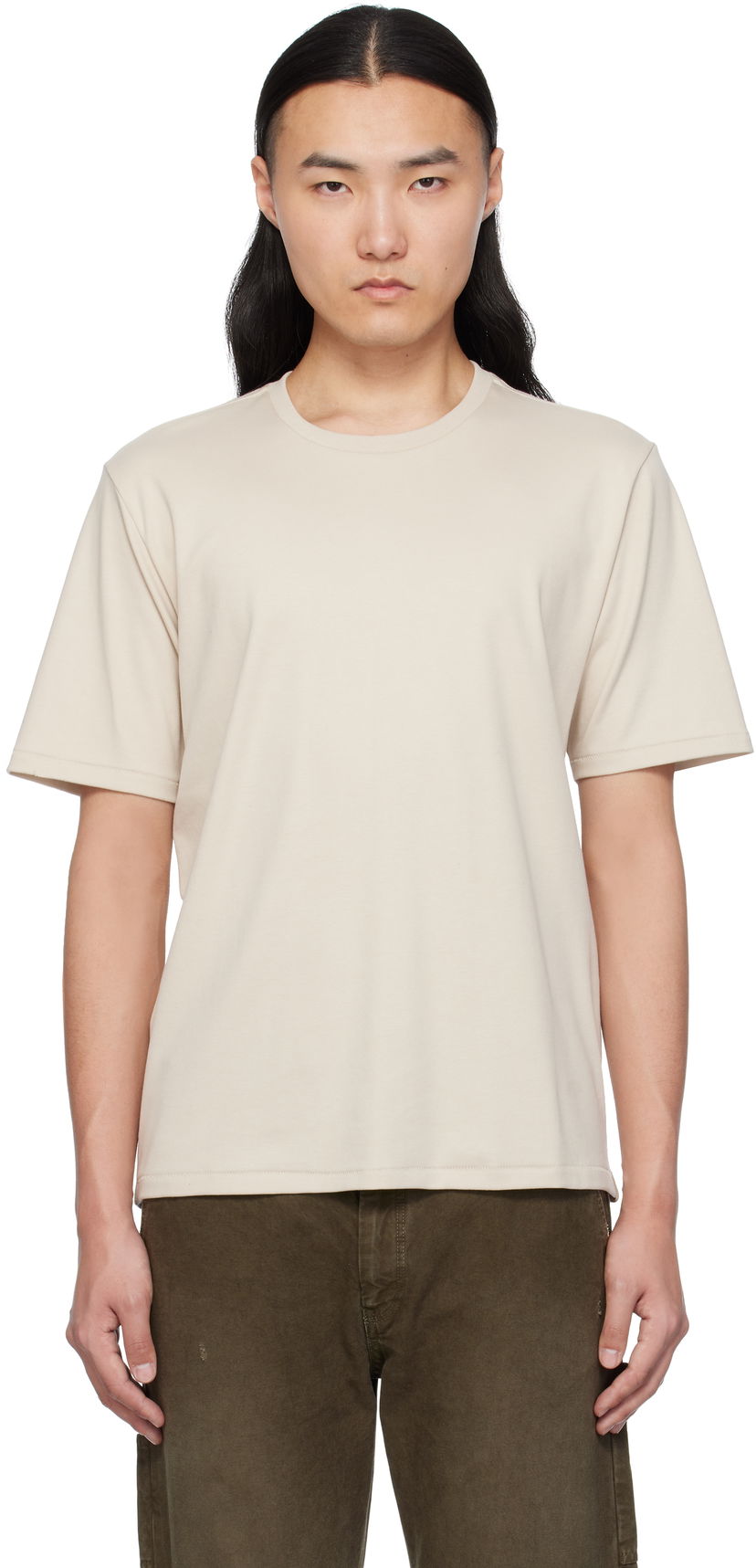 Футболка rag & bone rag & bone Pima Cotton T-Shirt бежевий | MBC24HT019W319