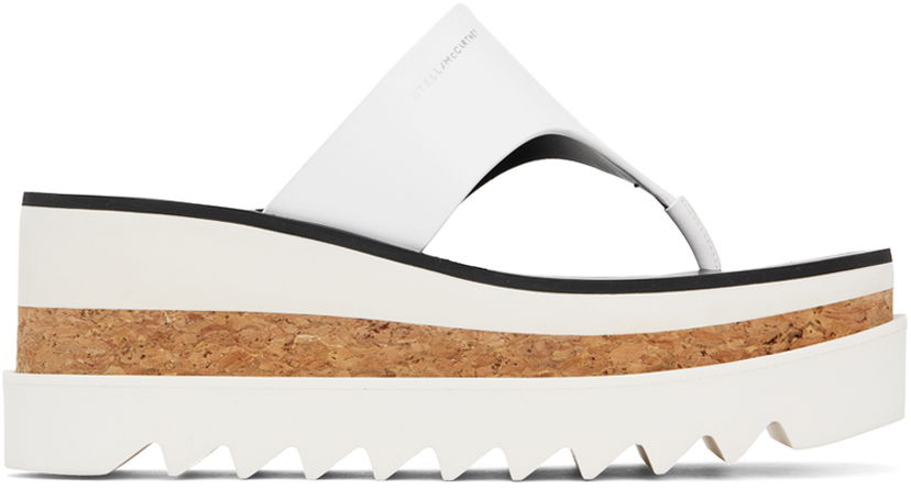 Кросівки та взуття Stella McCartney Sneak-Elyse Platform Thong Sandals білий | 810362AP00P0