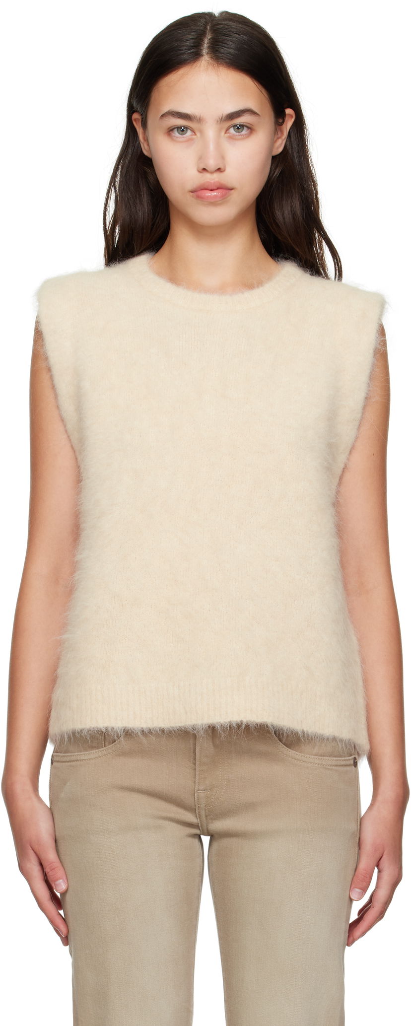 Жилет R13 R13 Deep Armhole Knit Vest бежевий | R13WY294-Y197A