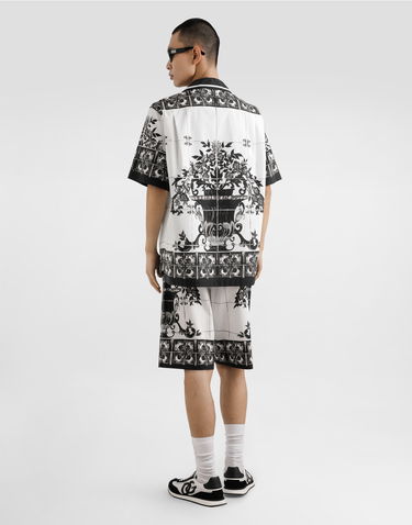 Шорти Dolce & Gabbana Dolce & Gabbana Majolica-Print Poplin Shorts білий | GV37ATHH5ECI33TN, 2