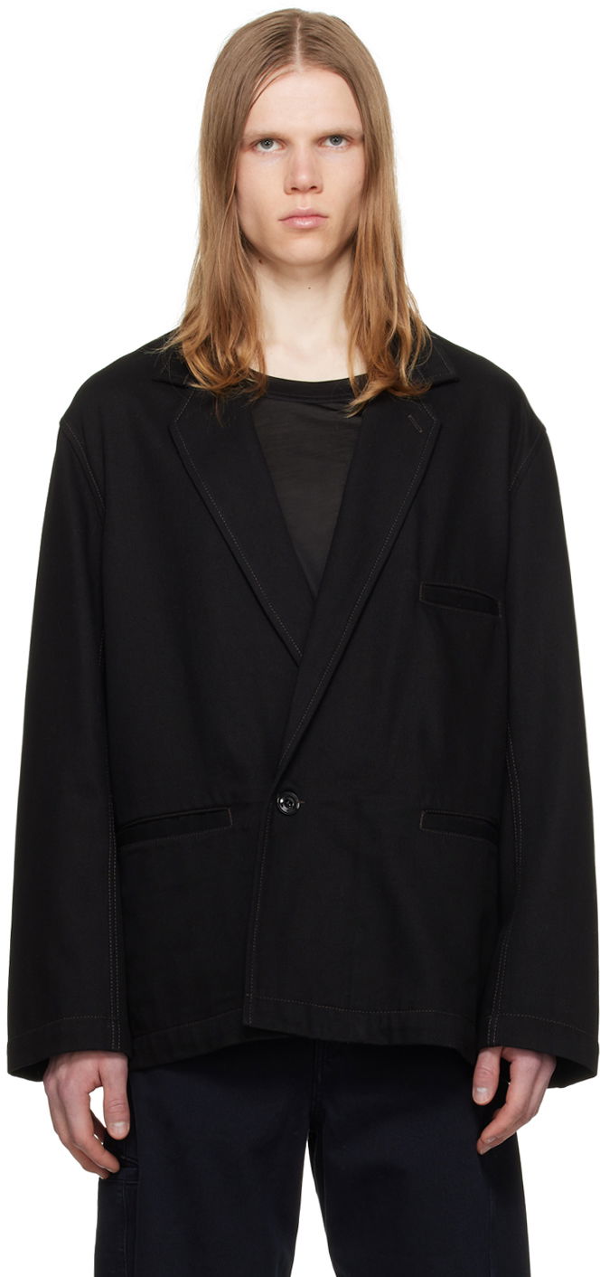 Пальто LEMAIRE Double-Breasted Blazer чорний | JA1038 LD1004