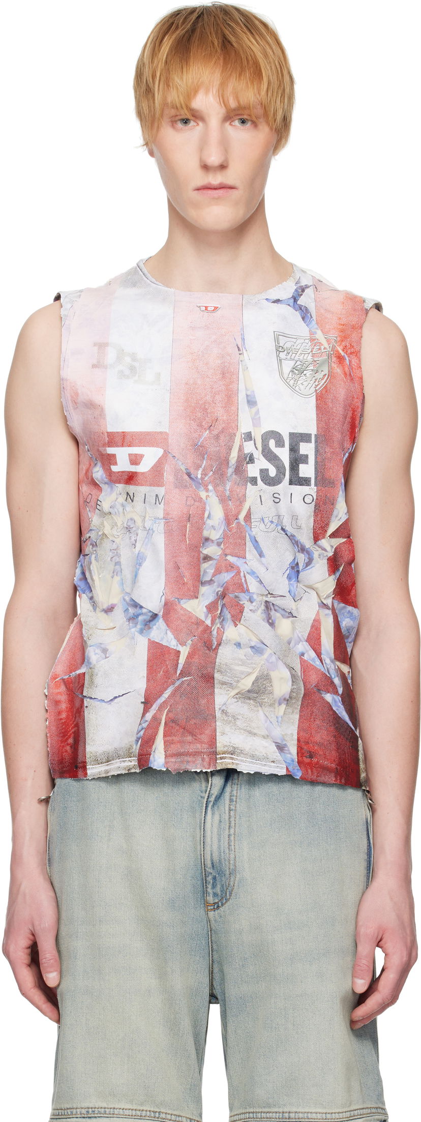 Безрукавка Diesel Diesel T-Per Stripe Tank Top білий | A18700-0SKBT-42AA
