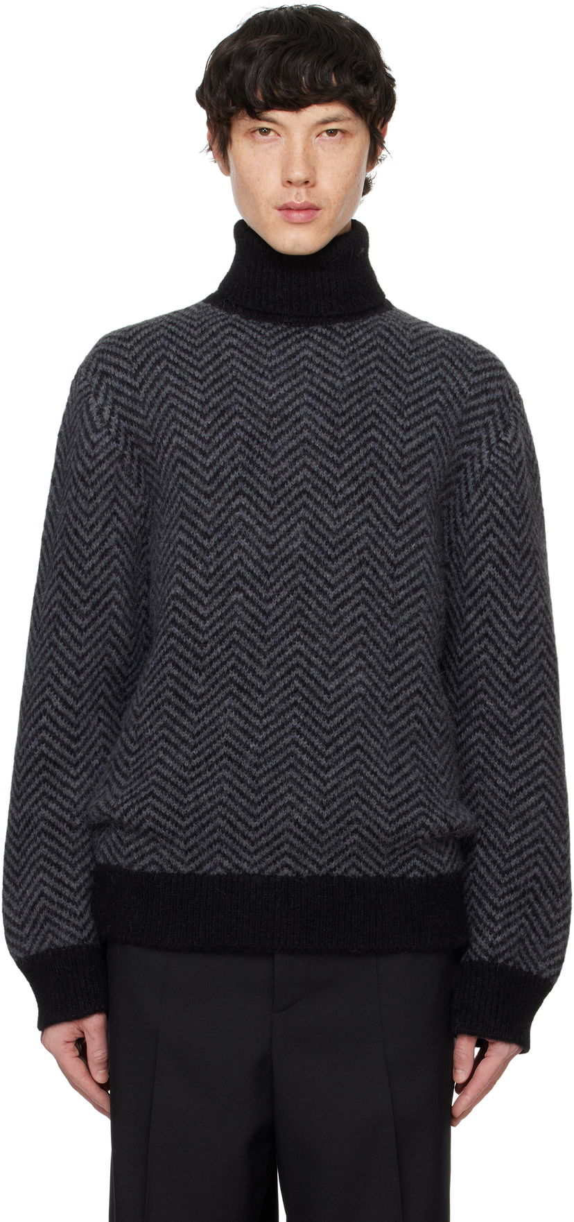 Cветр Officine Générale Turtleneck Sweater Сірий | W24MKNT321