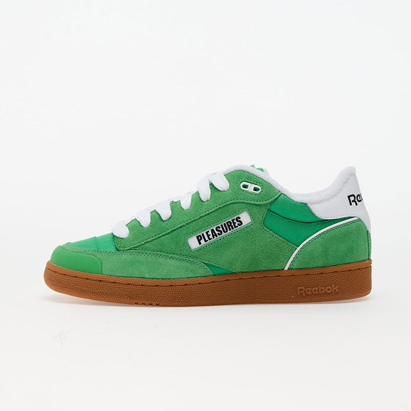 Кросівки та взуття Reebok Pleasures x Club C LTD Spring Green/ White/ Gum Зелений | RMIA054C99MAT0015055