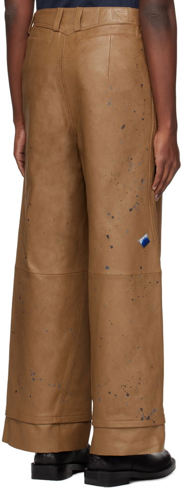 Штани ADER ERROR Paint Splatter Leather Wide-Leg Pants Коричневий | BN01SSBT0103BR, 2