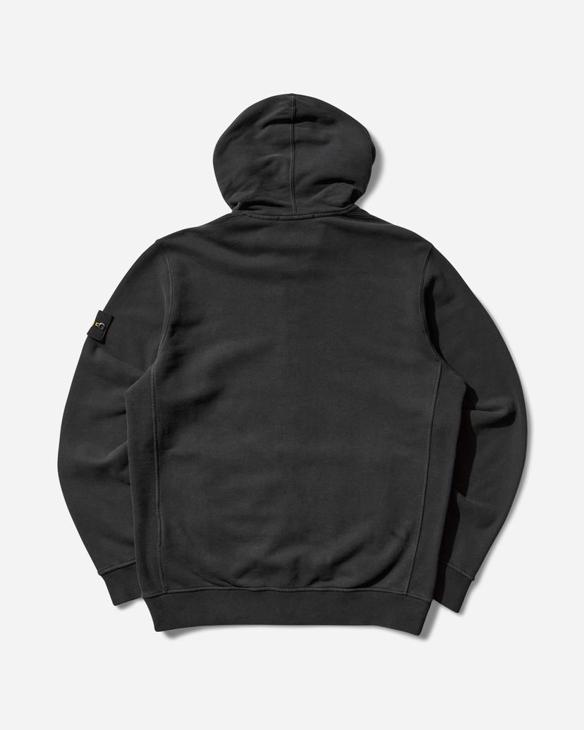 Світшоти Stone Island Garment Dyed Zip Hoodie чорний | K2S15-6100067-S0A20 V0029
