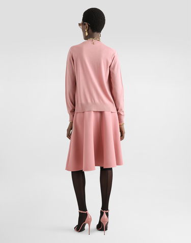Спідниця Dolce & Gabbana Dolce & Gabbana Woolen Midi Circle Skirt Рожевий | F4C02TFU2L8F0473, 2