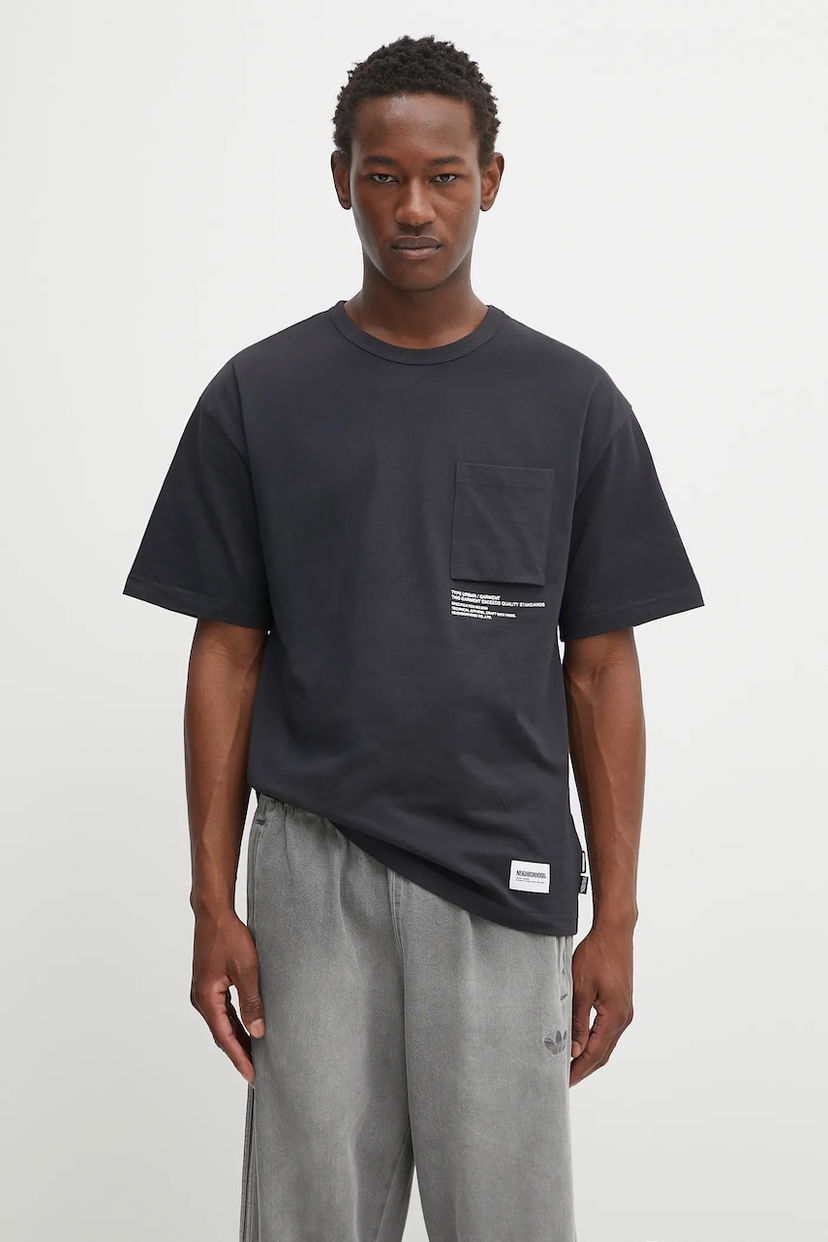 Футболка Neighborhood NEIGHBORHOOD Sheltech Crewneck Graphic Pocket Tee чорний | 251BWNH.CSM01