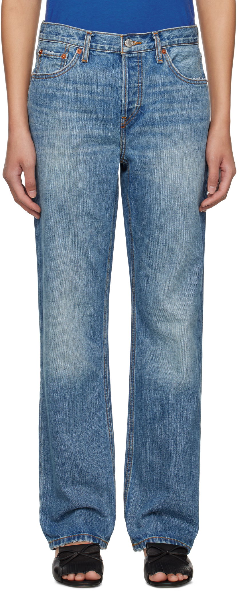 Джинси RE/DONE Re/Done 'The Standard' Jeans Синій | 148-03WSTANRD