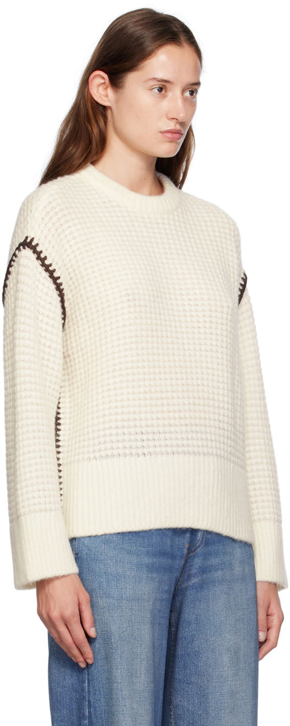 Cветр rag & bone Rag & Bone Women's Katie Crocheted Sweater білий | WAS24F049SA49, 1