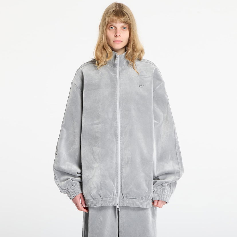 Куртка adidas Originals Brushed Twill Oversized Firebird Track Top M Сірий | JW7330